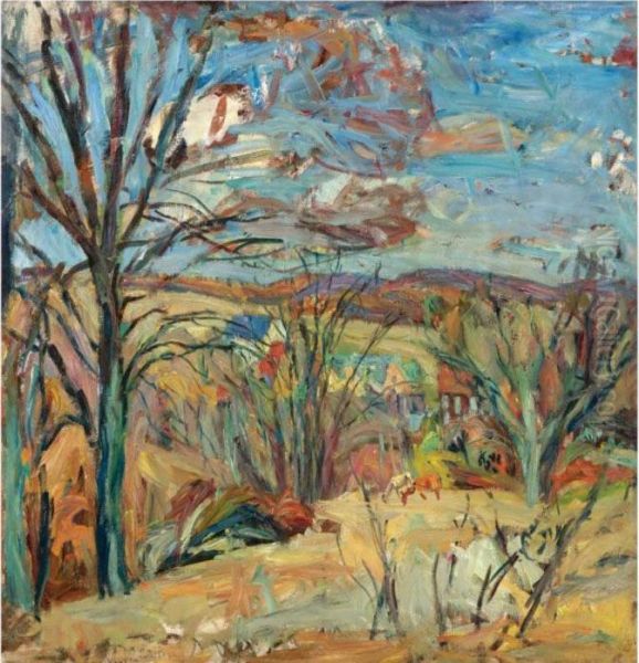 Autumn Landscape Oil Painting by Abraham Manievich