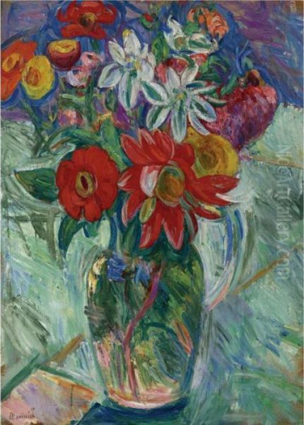 Flowers Oil Painting by Abraham Manievich