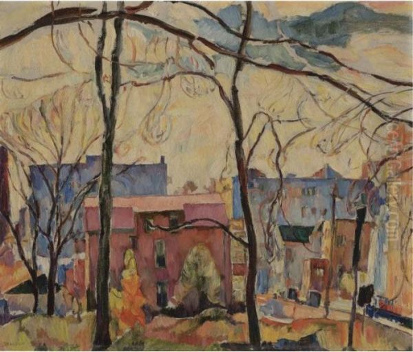 Fall Day, Circa 1920s Oil Painting by Abraham Manievich