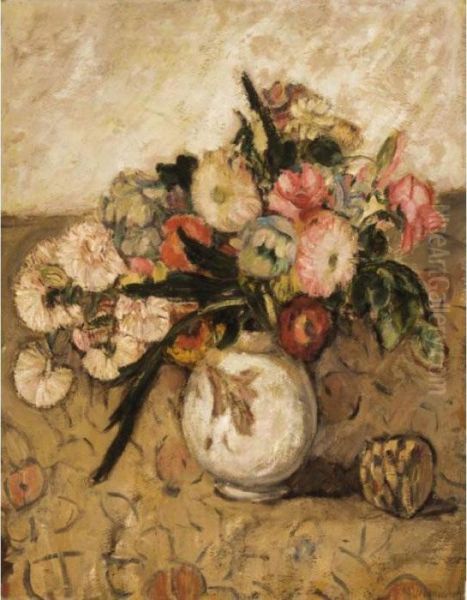 Still Life With Flowers Oil Painting by Abraham Manievich