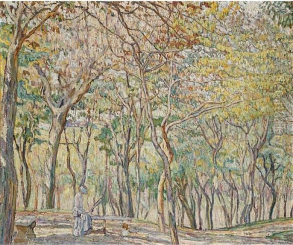 In The Park Oil Painting by Abraham Manievich