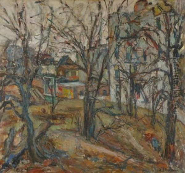 Through The Branches, Bronx, New York Oil Painting by Abraham Manievich