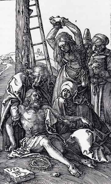 Lamentation Over Christ (Engraved Passion) Oil Painting by Albrecht Durer