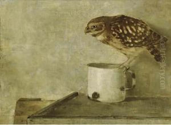 Steenuiltje Op Een Beker Oil Painting by Jan Mankes