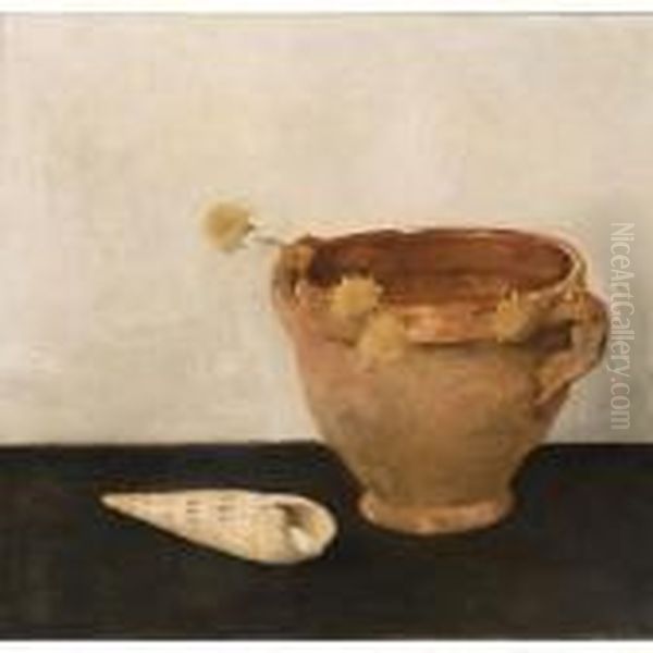 Oil On Canvas Laid Down On Panel Oil Painting by Jan Mankes