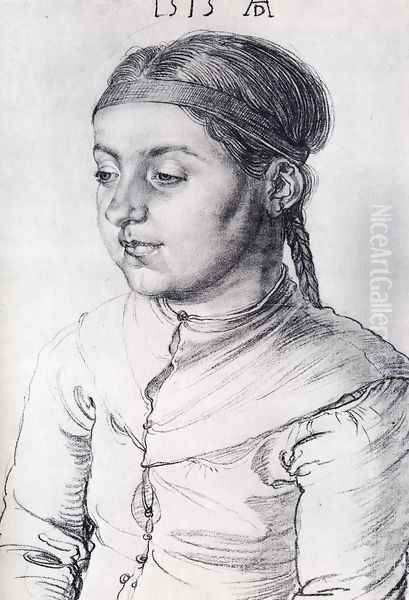 Portrait Of A Girl Oil Painting by Albrecht Durer