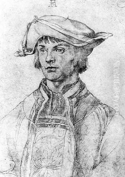 Portrait Of Lucas Van Leyden Oil Painting by Albrecht Durer