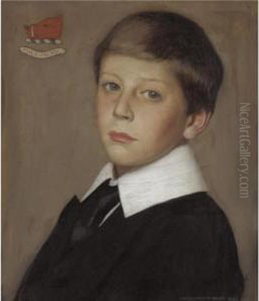 Portrait Of An Eton Boy Oil Painting by Harrington Mann