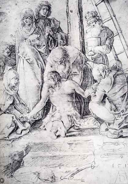 The Lamentation 1513 Oil Painting by Albrecht Durer