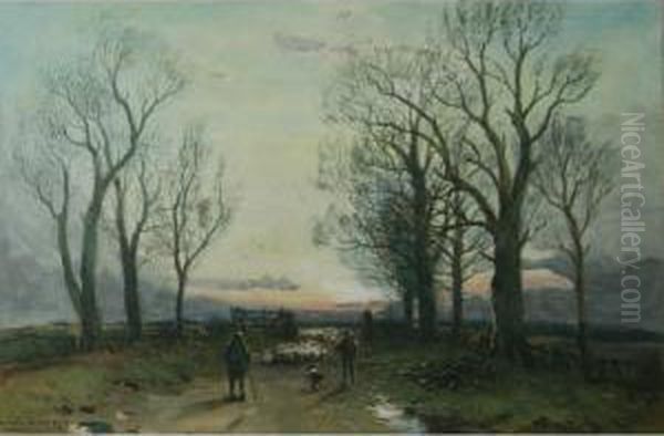 Changing Pasture Oil Painting by William Manners