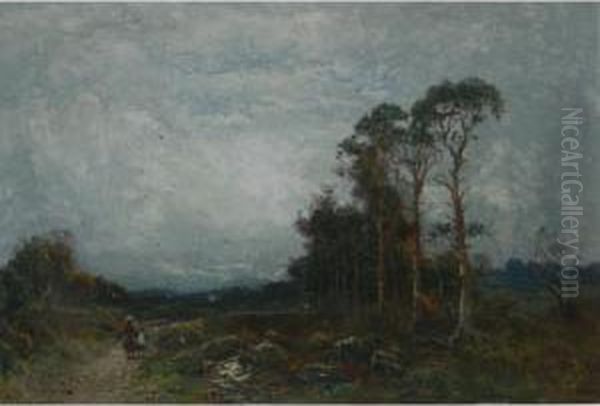 A Country Scene Oil Painting by William Manners