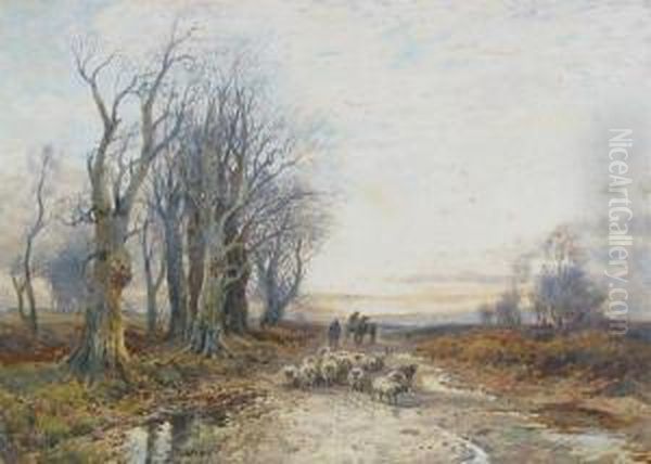 Pastoral Scenes With Shepherd And Sheep Oil Painting by William Manners