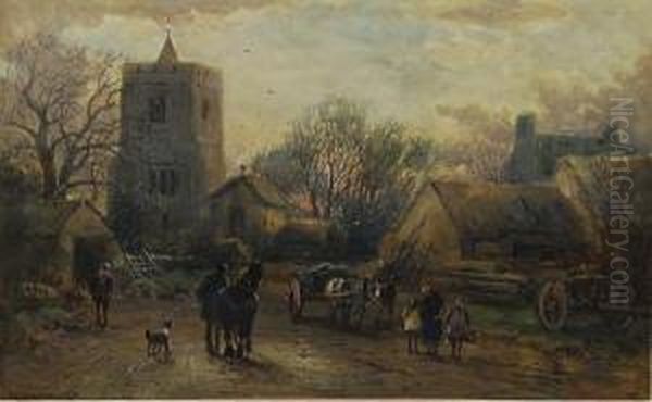 Orton Church Oil Painting by William Manners