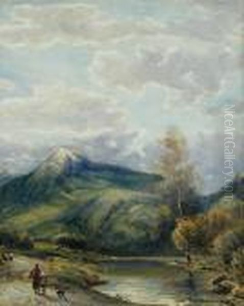 View Bylake Windermere Oil Painting by William Manners