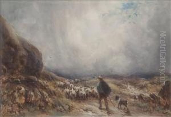 Stormy Day On The Fells, Westmorland Oil Painting by William Manners