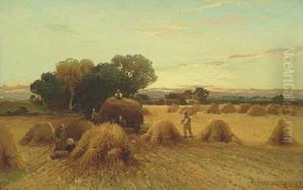 Harvesting Oil Painting by William Manners