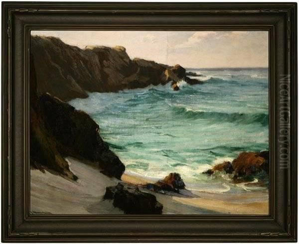 California Seascape Oil Painting by Jean Mannheim