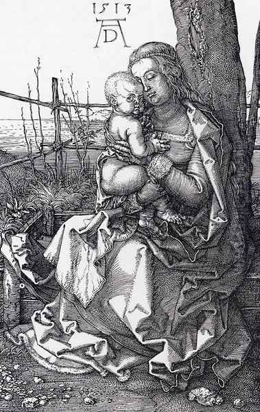 Madonna By The Tree Oil Painting by Albrecht Durer