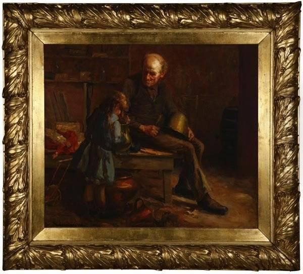 The Coppermaker Oil Painting by Jean Mannheim