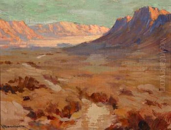 California Desert Landscape Oil Painting by Jean Mannheim