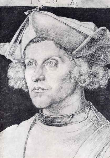 Portrait Of An Unknown Man Oil Painting by Albrecht Durer