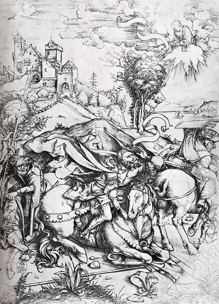 The Conversion Of St Paul Oil Painting by Albrecht Durer