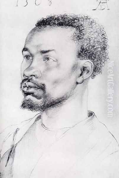 Head Of A Negro Oil Painting by Albrecht Durer