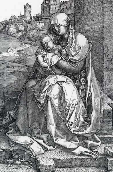 Madonna By The Wall Oil Painting by Albrecht Durer