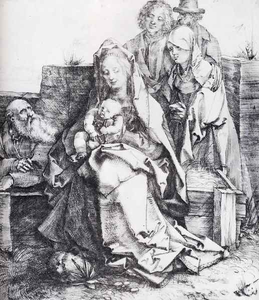 The Holy Family With St John The Magdalen And Nicodemus Oil Painting by Albrecht Durer