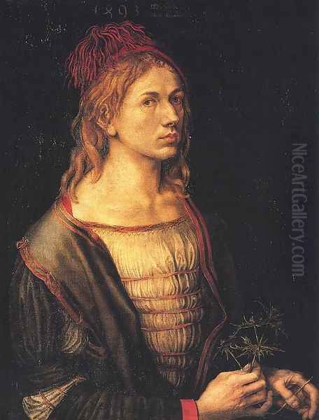 Self Portrait at 22 I Oil Painting by Albrecht Durer