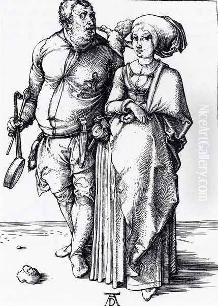 The Cook And His Wife Oil Painting by Albrecht Durer