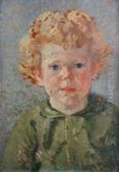 Portrait Of Child Oil Painting by James Bolivar Manson