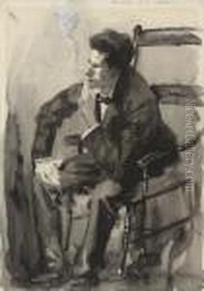 Study Of A Man, Seated In A Chair Oil Painting by James Bolivar Manson