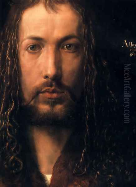 Self Portrait [detail] Oil Painting by Albrecht Durer