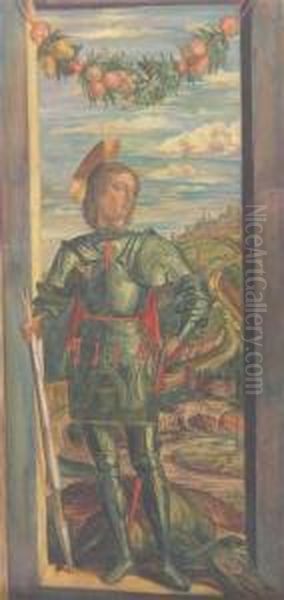 St George And The Dragon Oil Painting by Andrea Mantegna