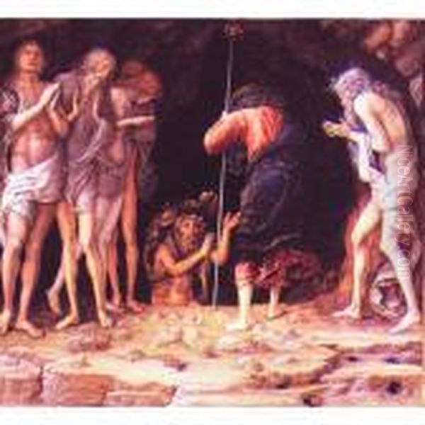 Descent Into Limbo Oil Painting by Andrea Mantegna