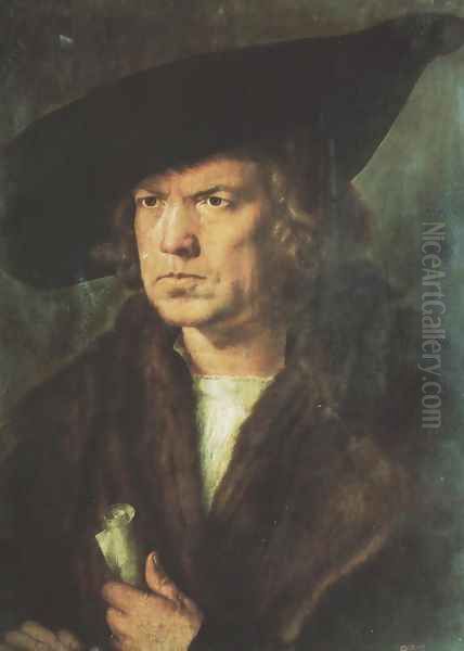 Portrait of a Gentleman Oil Painting by Albrecht Durer