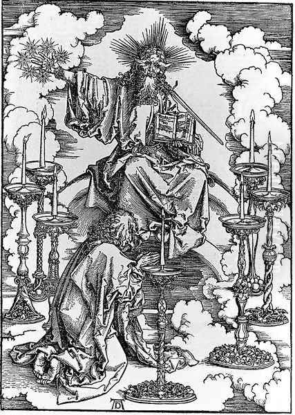 St.John Beholding the Seven Candelabra Oil Painting by Albrecht Durer