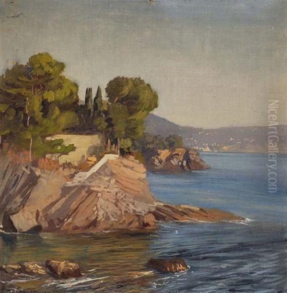 Scorcio Di Costa Oil Painting by Federico Maragliano