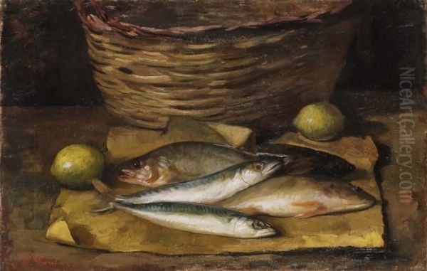 Natura Morta Conpesci Oil Painting by Federico Maragliano