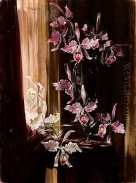 Orchidee Oil Painting by Federico Maragliano