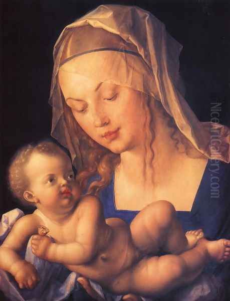 Virgin and Child with Half a Pear Oil Painting by Albrecht Durer