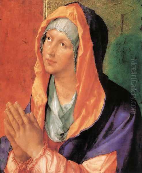 The Virgin Mary in Prayer Oil Painting by Albrecht Durer