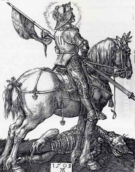 St. George On Horseback Oil Painting by Albrecht Durer