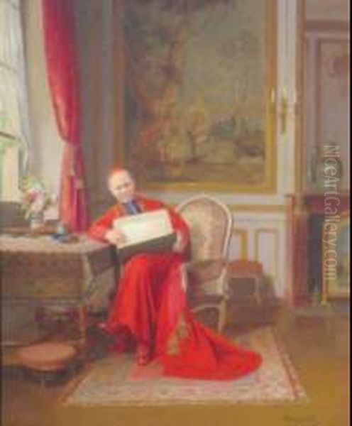 Le Cardinal Amuse Oil Painting by Victor Marais-Milton