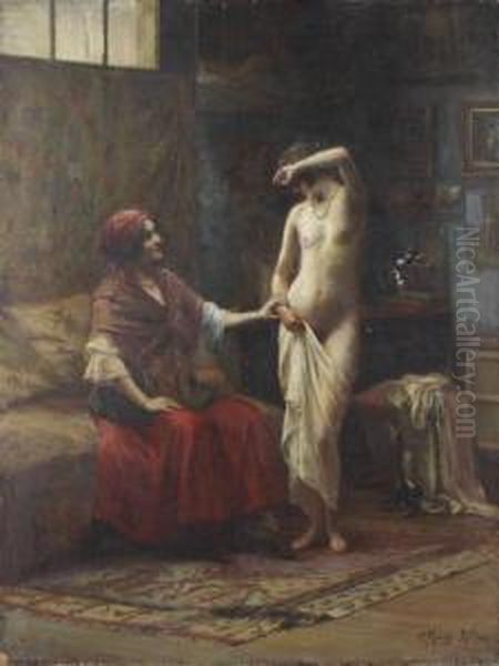 Au Revers Un Cachet Du Salon D'hiver Oil Painting by Victor Marais-Milton