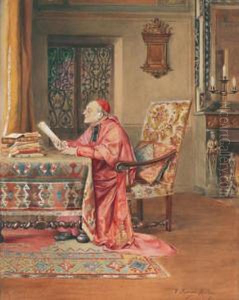 Cardinal Lisant Oil Painting by Victor Marais-Milton