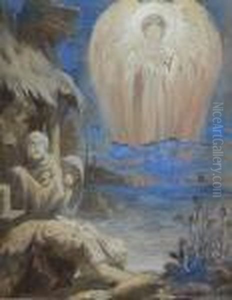  Apparition  Oil Painting by Pierre Amedee Marcel-Beronneau