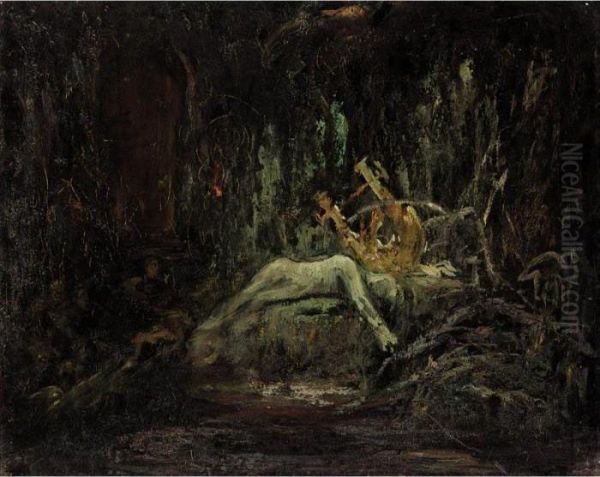 Study For Orphee Oil Painting by Pierre Amedee Marcel-Beronneau