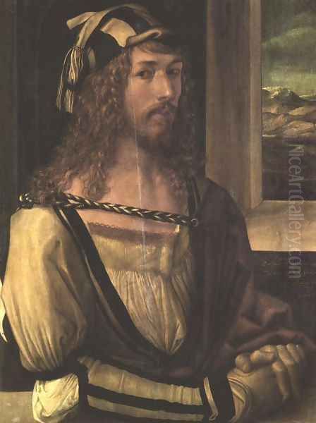 Self-Portrait I Oil Painting by Albrecht Durer